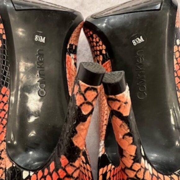 Calvin Klein Gayle Mamba Snake Heel 8.5 Medium - Picture 6 of 9